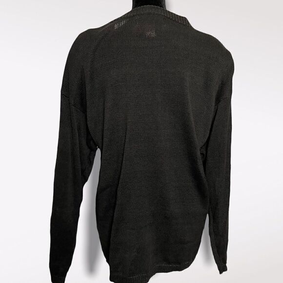 Ugly Christmas Sweater Cardigan One Hook Closure Embroidered Size Medium Rope - Picture 7 of 11